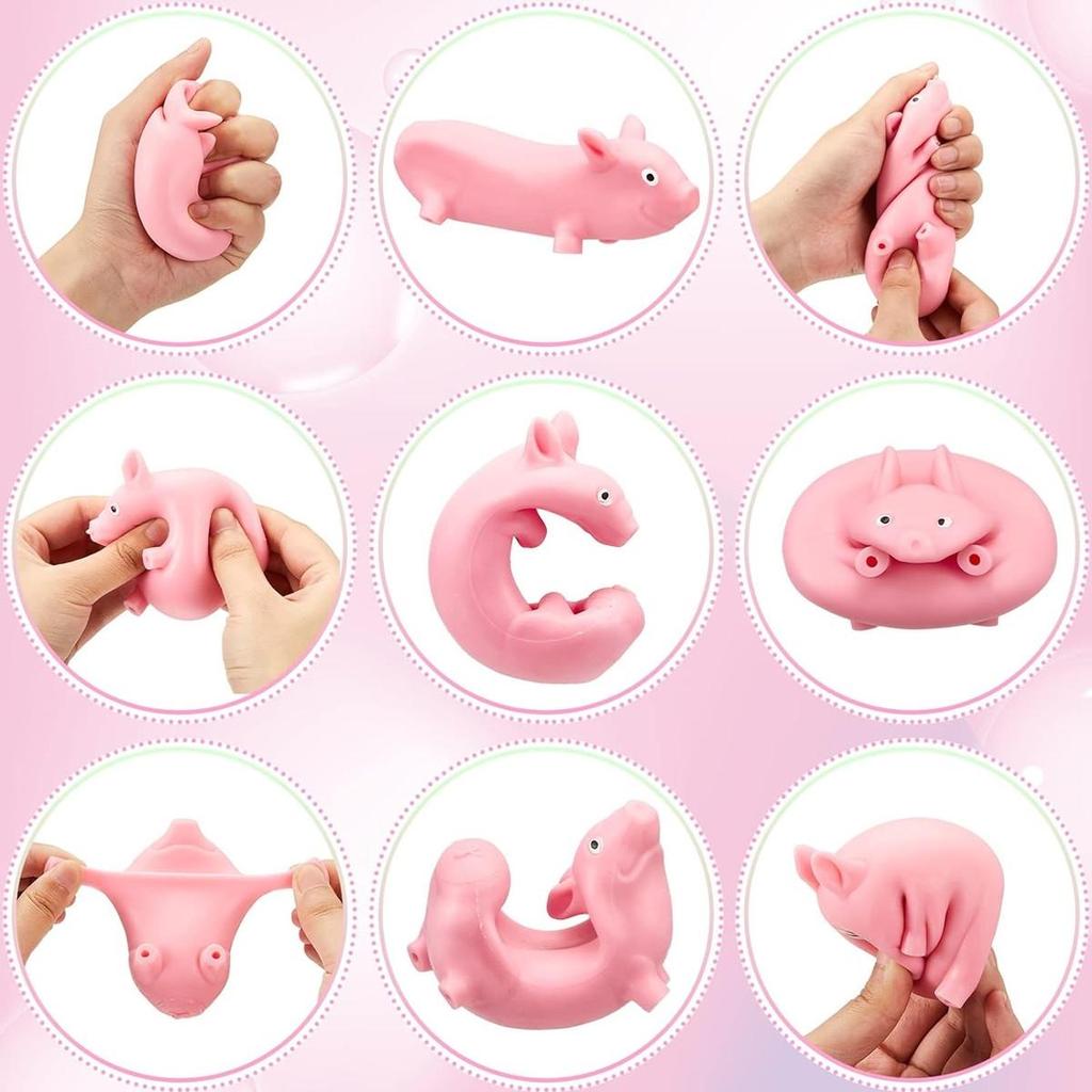 Squishy Pig Stress Squishy Piggie Quetschspielzeug Anti-Angst Lustiges Schweinespielzeug Rebound Ball Zappelspielzeug Kneten Sandspielzeug Kneifen Stressabbau ADS ADHS Hilfreich
