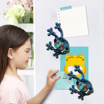Drukowany w 3D Magnes na lodówkę Żaba Ruchome stawy Żaba Zabawka Fidget Model zwierzęcia z przegubami Figurka Ozdoba Dekoracja magnetyczna na lodówkę Żaba