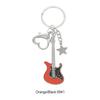 Stylish Keychain For Music Lovers Easy To And Durable Alloy Guitar Pendants Keychain Key Chains