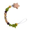 DIY Baby Personalized Name Leaf Pacifier Clips Holder Chain Teething Toys Gifts Wooden Ring Anti-drop Chains Babies