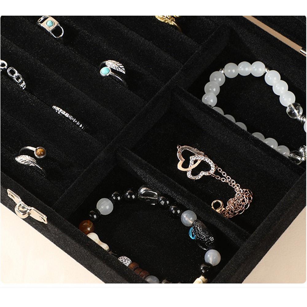 Divided Portable Necklace Organizer Lockable Travel Jewelry Case Jewelry Display Container  Earring