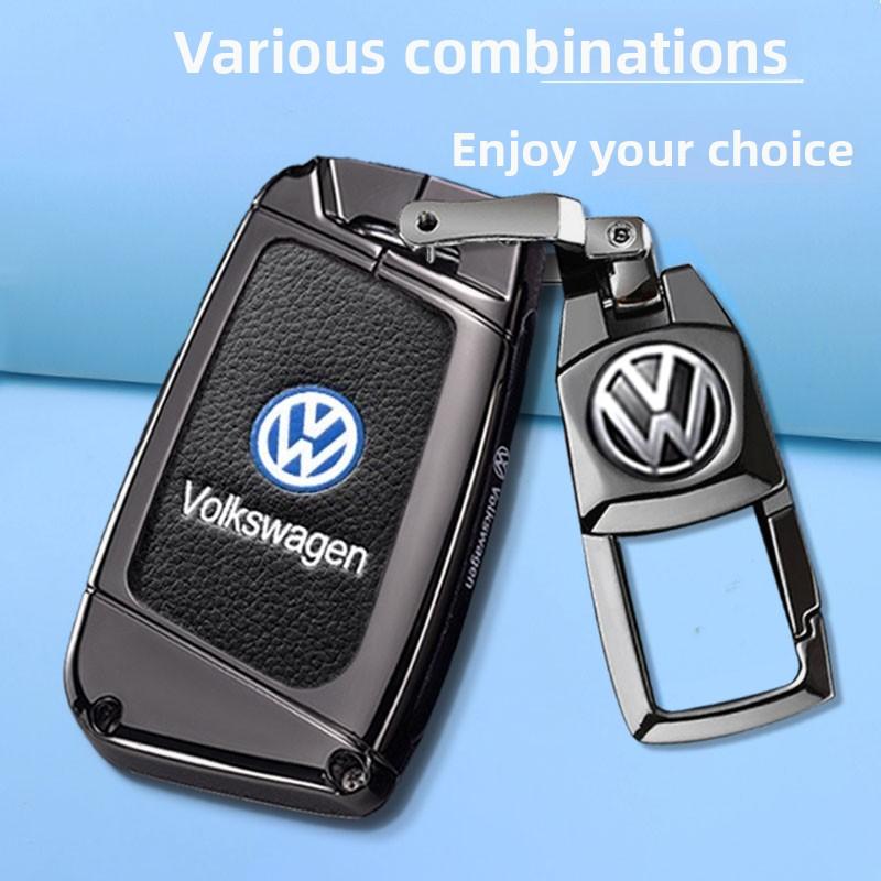 Para VOLKSWAGEN Nueva Aleación de Zinc Cuero Funda Carcasa para Llave de Coche Para VW Volkswagen Magotan Passat B8 Skoda Superb Kodiaq A7 Coche Ke