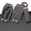 Alloy Genuine Leather Auto Key Fob Cover Case Fit For Toyota Corolla Camry Prado Crown Highlander Land Cruiser Rav4 Vios Vellfire Visa Previa