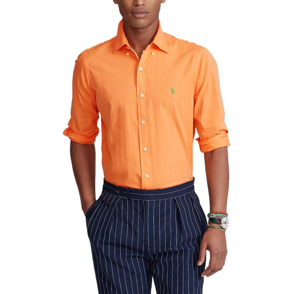 Polo Ralph Lauren Ss25 Classic Edition Dyed Twill Long Sleeve Shirt With Small Pony Logo Embroidery Men shirts MNPOWOV16821509-650