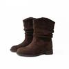 Inner Heightening Western Style Cowboy Boots Autumn And Winter Martin Boots Children'S French Knight Short Boots