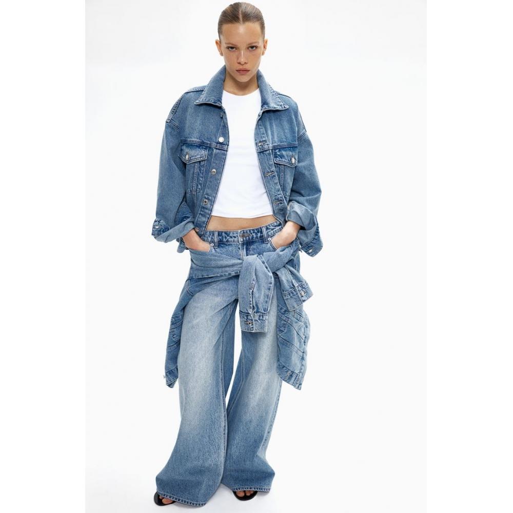 

HM Wide Jeans светло-голубой деним