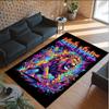 Leopard Theme Crystal Velvet Floor Rug Personalized Custom Name Text Warm Carpet Home Decoration