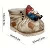 Cute Flower Pots Boot Planter Pot with Drainage Holes Fun Planters for Indoor Plants for Gnome Lovers Gift Work Desk Decor