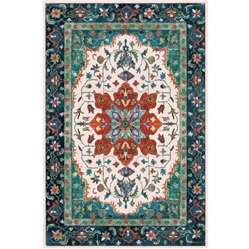 Dywan w stylu etnicznym vintage do sypialni, domu, hotelu, miękka mata z możliwością prania, dekoracja salonu, przedpokoju, szatni, dywanik pod stolik kawowy