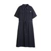 Midi Office Navy [ELLE] Women's Short-Sleeved Dress, Summer, Stylish, Casual, Commuting, Waist-Defining, Elegant,