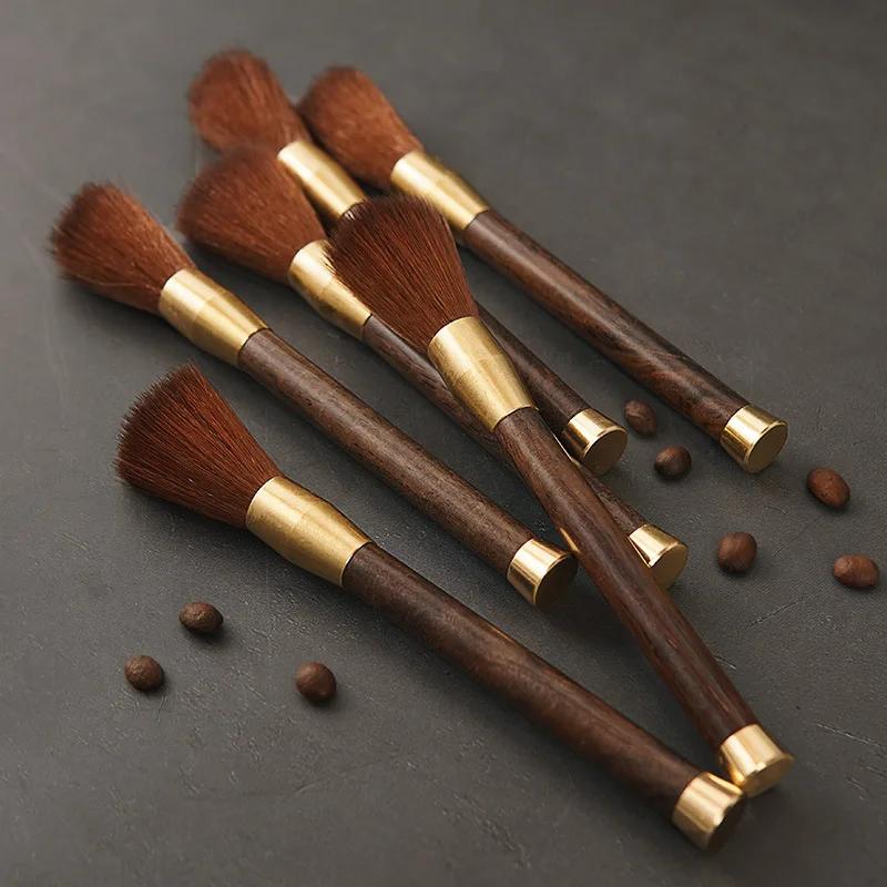 1/2pcs Coffee Grinder Cleaning Brush Wooden Handle Bean Powder Dusting Espresso Brush Barista Tool Coffee Machine Cleaning Brush