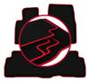 Velour Floor Mats with Red Edge For: Toyota Land Cruiser J200 FL Off-road (2015-)