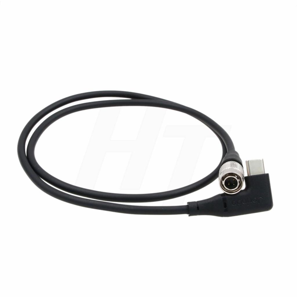HangTon PD QC Power Bank 12V USB C to Hirose 4-Pin Power Cable for Zoom F4, F8, F8N Pro Audio Recorder, 90 Degree Right Angle, 60cm