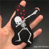 Totenkopf Punk Patches Für Kleidung Stickerei Streifen Diy Abzeichen Nähen Dekoration Kleidung Aufkleber Aufbügeln Aufnäher