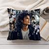 Michael JJackson cool Cushion Cover Silky Short Plush Invisible Zipper Dustproof Sofa Pillow Case for Home Decor