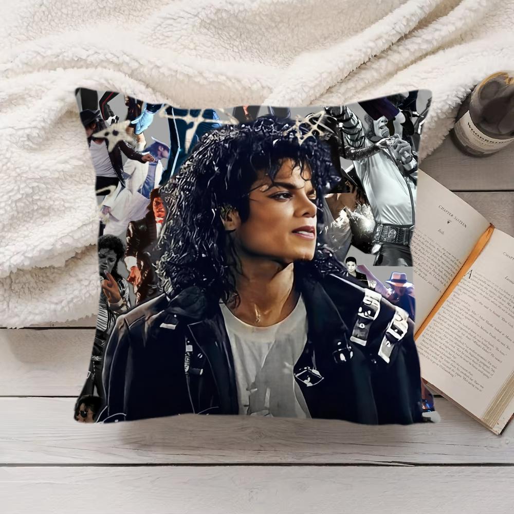 Michael JJackson cool Cushion Cover Silky Short Plush Invisible Zipper Dustproof Sofa Pillow Case for Home Decor