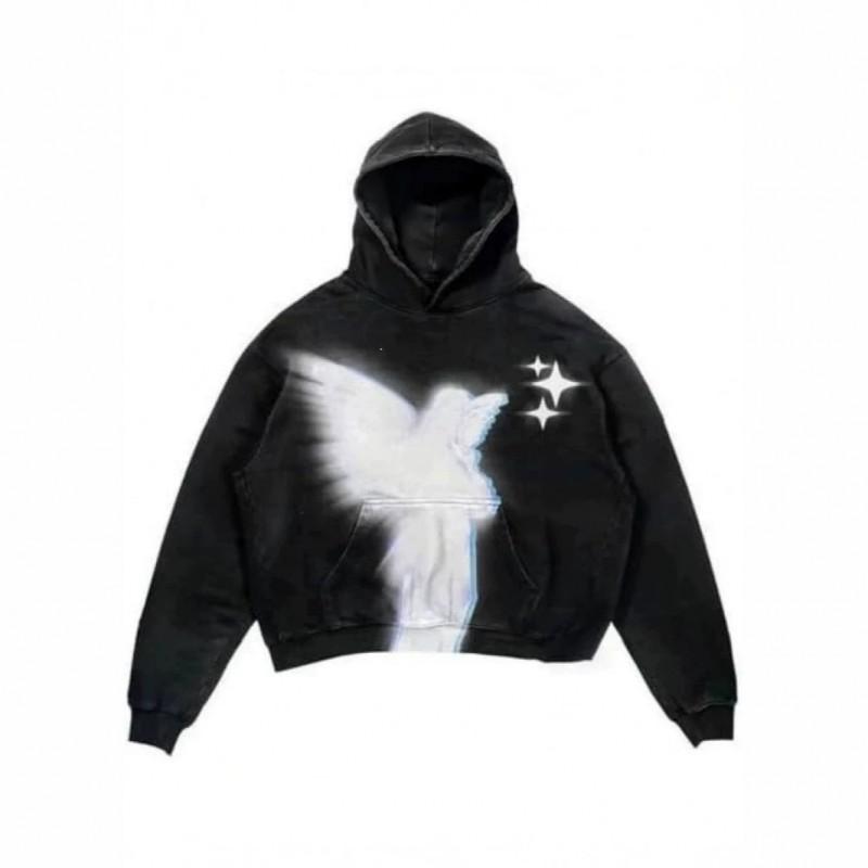 26 American Punk Gothic Skull 3D Print Cropped Hoodie Loose Fit Women