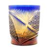 Jinzhi Japanese Edo Cut Crystal Glass Whiskey Wine Glass Engraved Fan Cup Retro Cup Gift Box