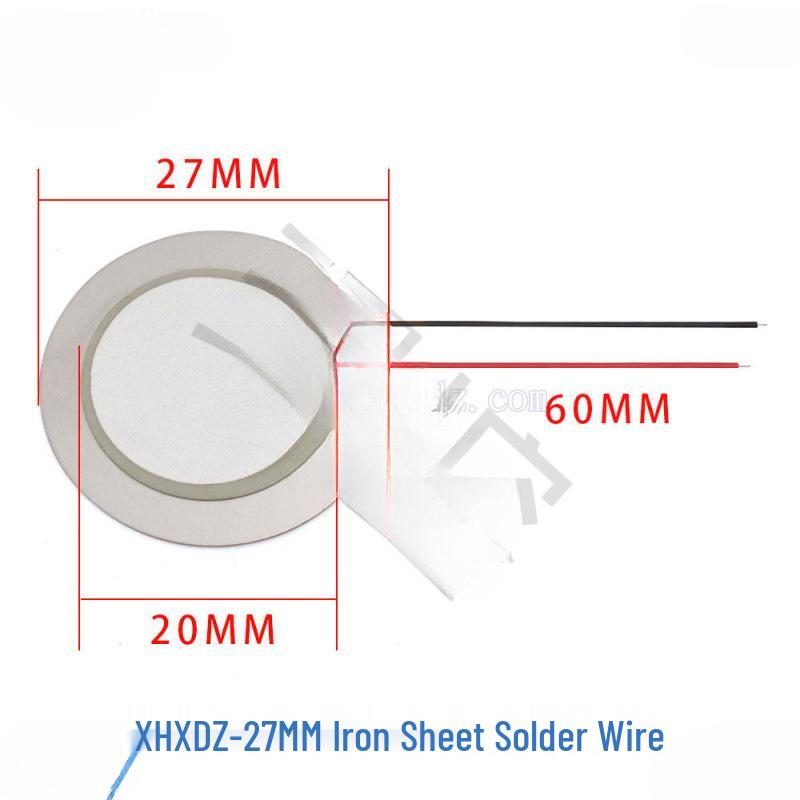 Piezoelectric Ceramic Buzzer with Aluminum Solder & Copper Lead, Diameter Options: 12/15/18/20/27/35/50MM
