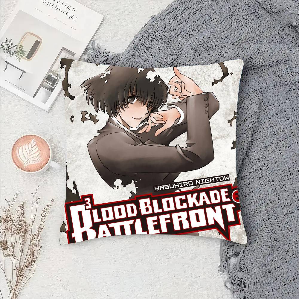 Blood B-blockade Battlefront Anime Pillow Case Sofa Cushion Cover Room Home Decoration 30cm x 30cm