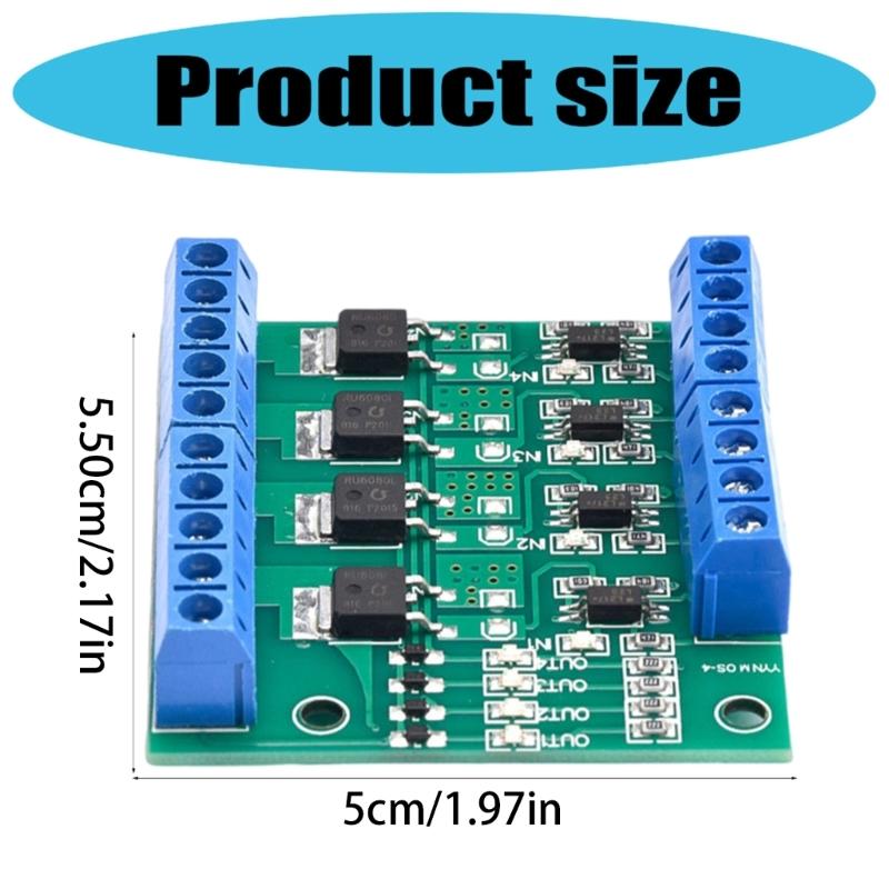 MOSFET 4 Channel Pulse Triggers Switches Controller Board for Motor LED Light 4-20V To 3.7-27V Driver Board Module 4 Way