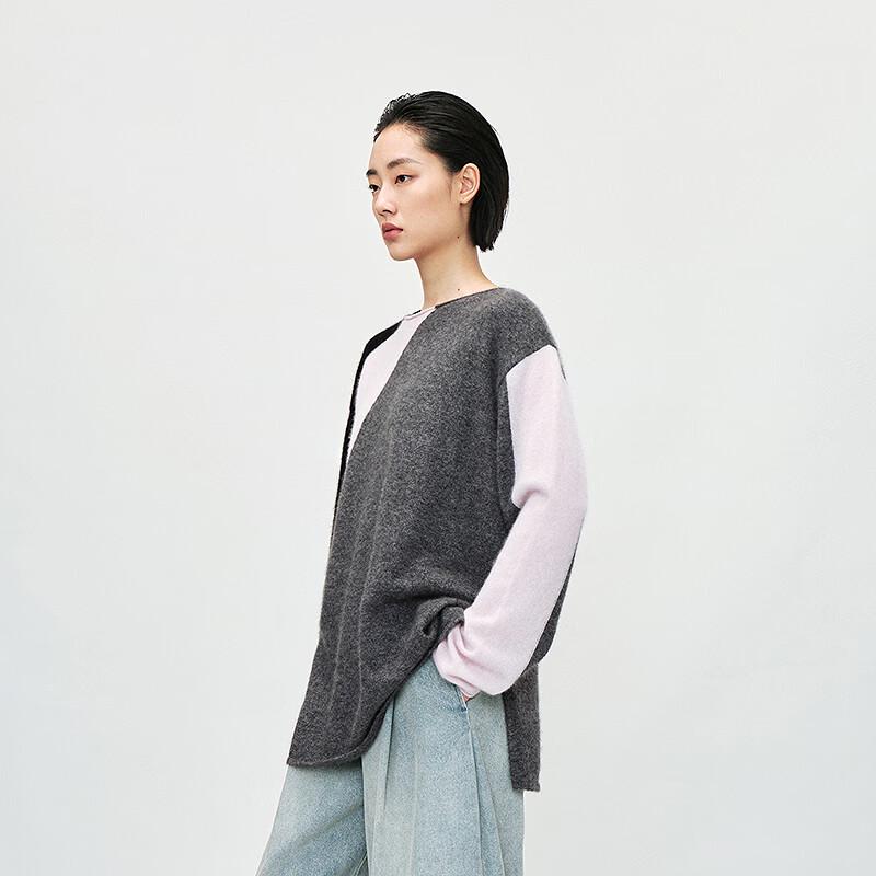 LESS 2025 Spring A-Line Long Sleeve Pullover Sweater