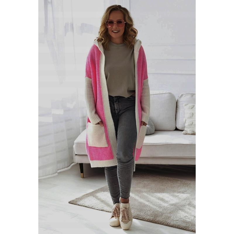 Φθινοπωρινή και Χειμερινή Γυναικεία Πλεκτή Ζακέτα Άνετο Χαλαρό Μήκος Μέσης Πουλόβερ