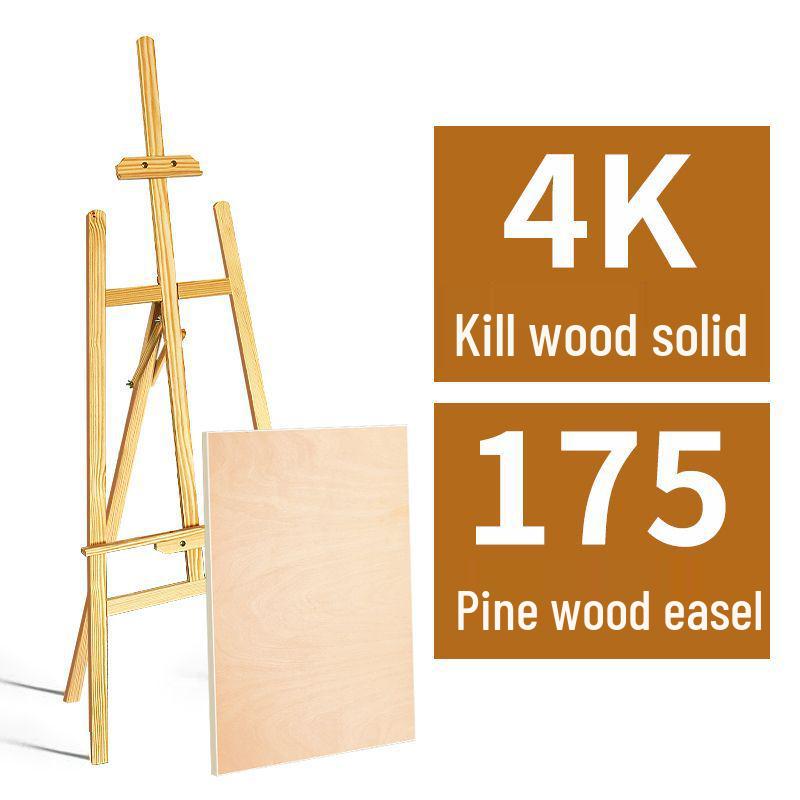 Art Student Drawing & Sketching Set: Solid Wood Folding Easel with Child's Board