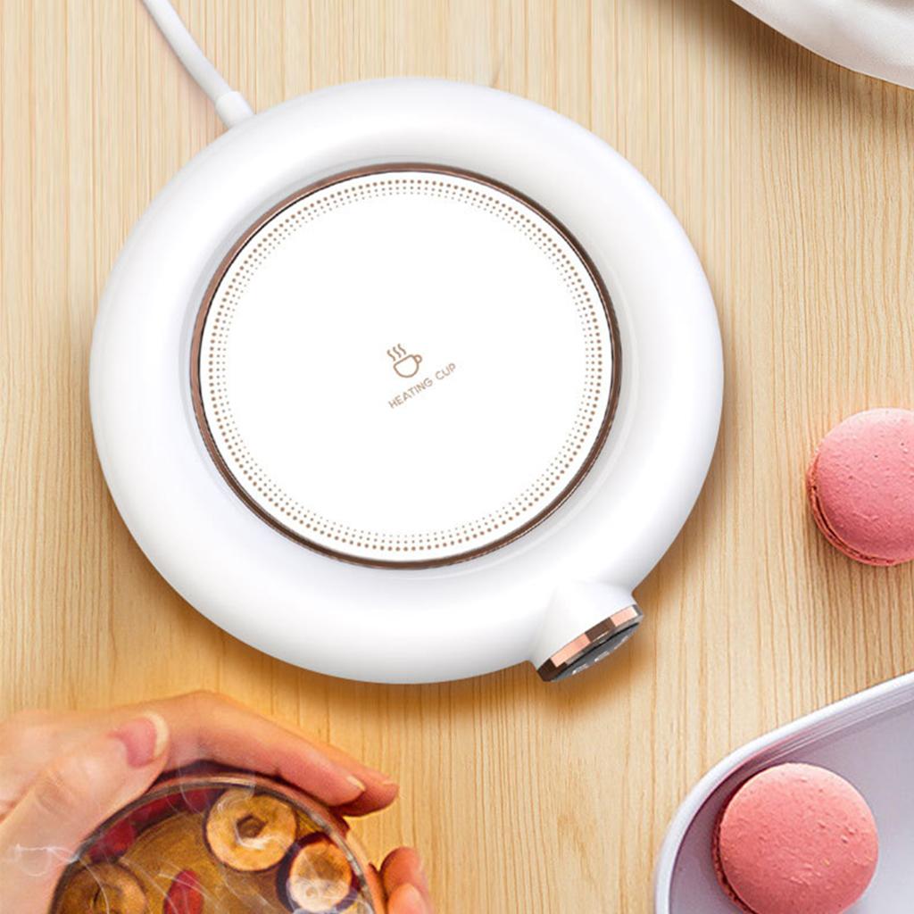 

Tea Coffee Heater Coasters Pad Mug Heating Tray Thermal Coaster for Beverage белый