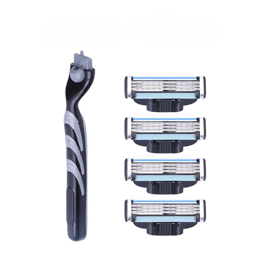

5 шт./набор 1 держатель для бритвы + 4 лезвия Мужские бритвенные лезвия Удаление волос Бритвы для бритья