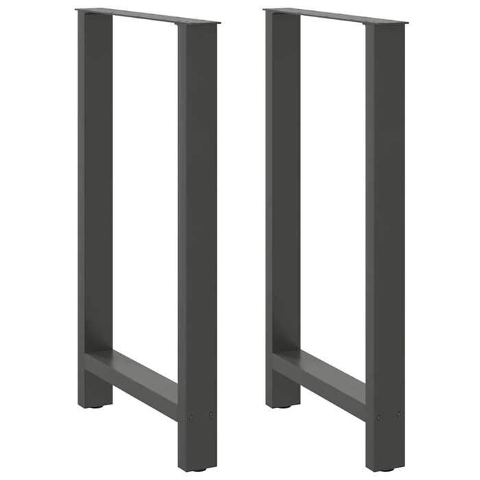 VidaXL Bar Table Legs Anthracite 2 Pieces 60 X (100-101) Cm Steel 4013346