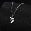 Dreamtimes Süße Katze Anhänger Halskette für Damen Edelstahl Kinder Mode Cartoon Tier Schmuck Geschenk 2026 Neu