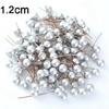 50PCS Creative Plastic Berry Artificial Flower RedCherry Pearlescent Stamen DIY Wedding Christmas Cake Box Wreaths Decoration