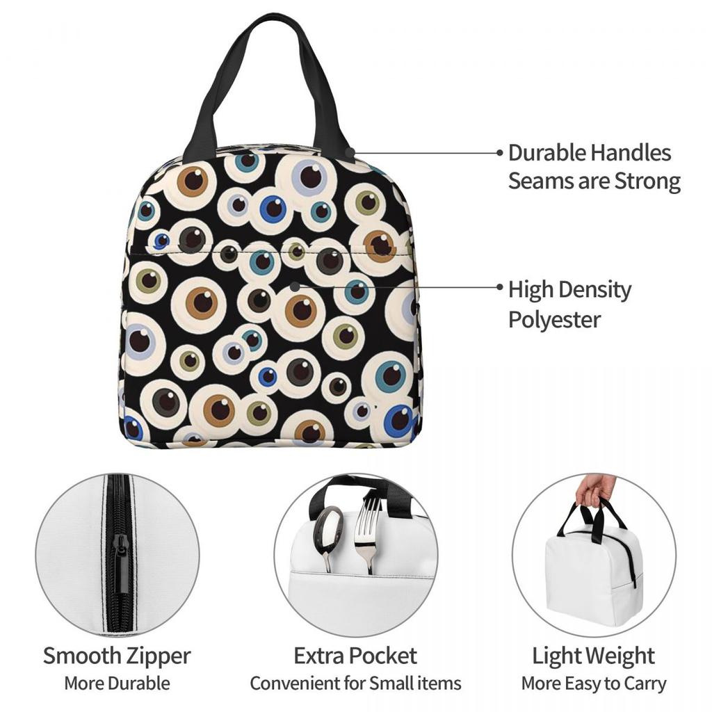 Ophthalmologist Optometrist Optometry Eye Dr Eyeballs Insulated Lunch Bag for Women Kids Food Boxes Thermal Lunch Box Tote