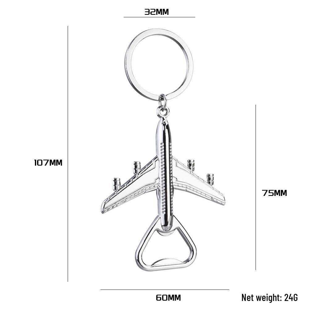 Creative Metal Airplane Keychain - Miniature Engine Pendant & Aviation Gift