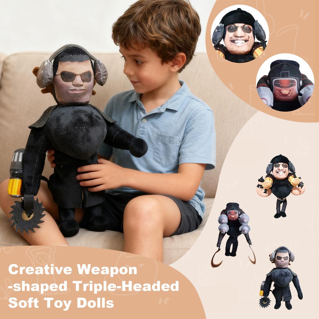 Creative Weapon-Styled Three- Plushies - Fun & Stylish Soft Toys For Children Entertainment & Collecting