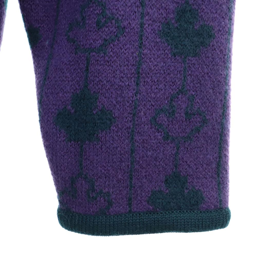 LONGHOUSE Wool Long Sleeve Knit Cardigan L Purple Women Used