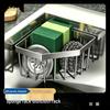 Wall-Mounted Corner Sink Drain Basket & Sponge Holder