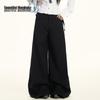 Beautiful Wardrobe Women's High-Waist Wide-Leg Draped Commuter Trousers