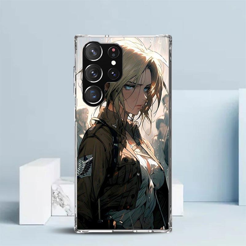 A-Attack on T-Titan Annie Mikasa Soft Cover for Samsung Galaxy S25 Edge S26 S24 S23 Ultra Phone Case S22 S21 Plus S20 FE Print P