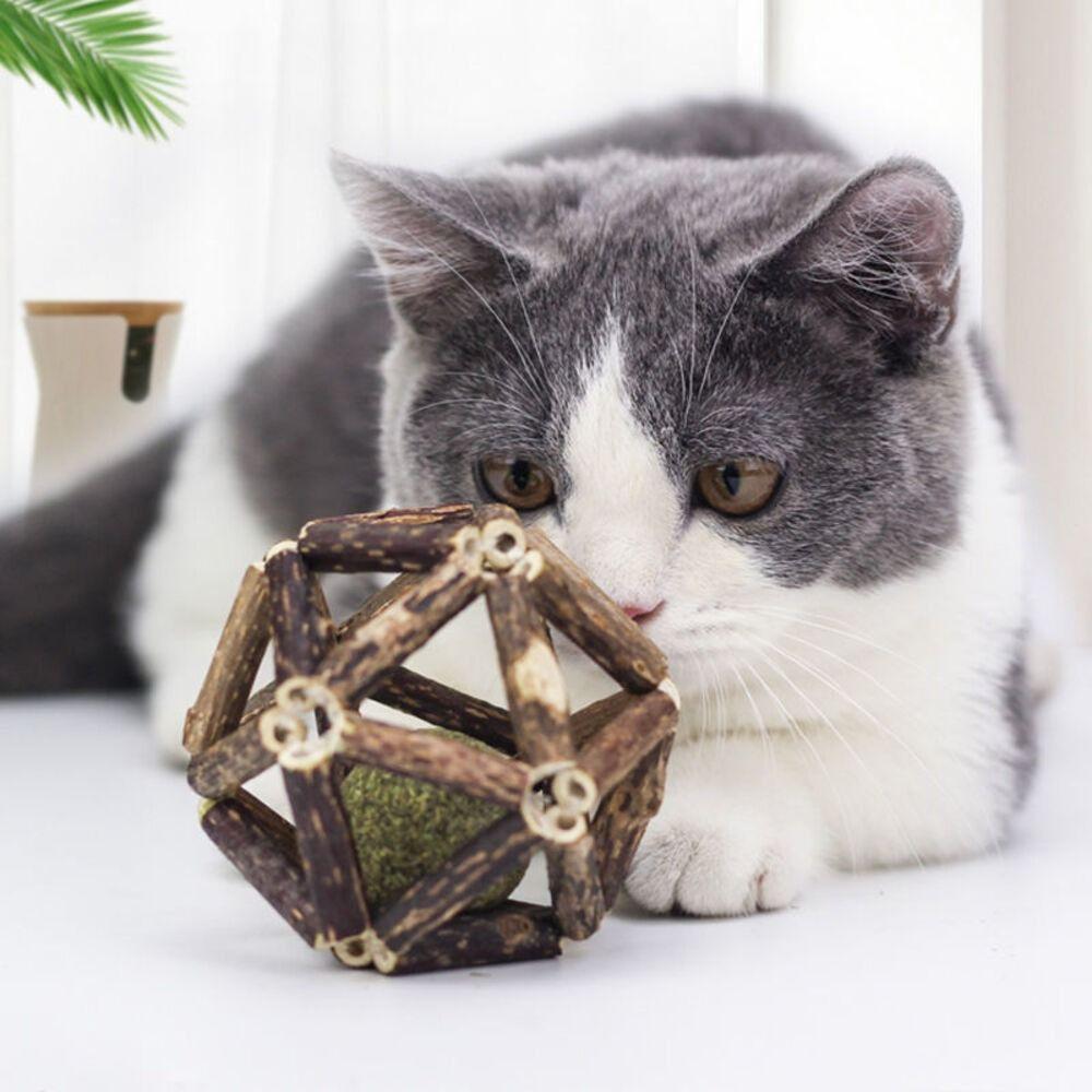 With Bell Catnip Ball Self-Entertainment Catnip Infused Cat Teething Stick Teasing Grinding Bell Toy Cat Bell Toy