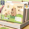 Cute Capybara & Puffer Fish A4 Drawing Book for Kids - Blank Pages, Coil Bound for First Graders