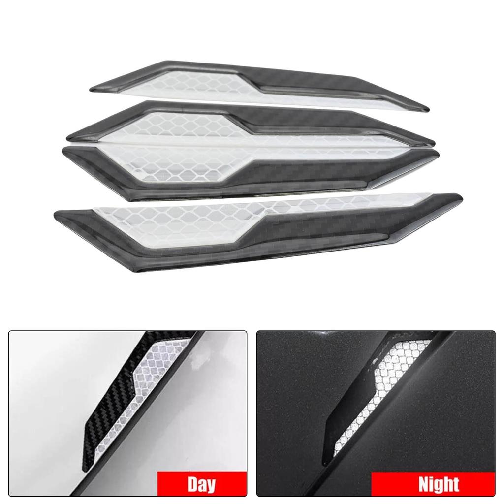 Reflective Scratch Protector Strips for Car Doors 4pcs Easy tallation