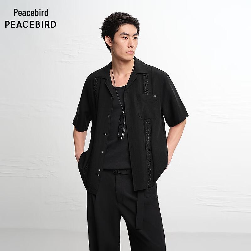 PEACEBIRD Men s Old Money Style Textured Casual Shirt M