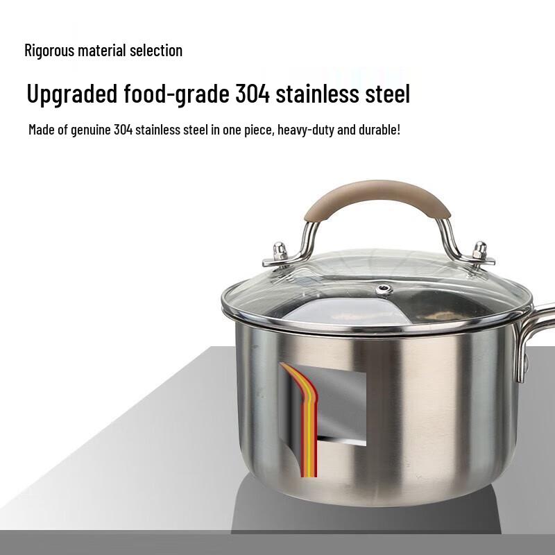 16cm 304 Stainless Steel Baby Milk & Porridge Pot