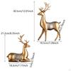 2 Deer Statues Sculptures Crafts Resin Figurines Decor Love Figures Ornaments for Office Home
