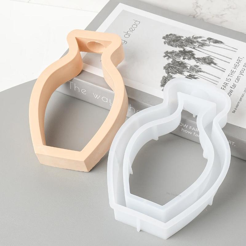 Nordic Style Simple Vase Silicone Mold DIY Hydroponics Flower Pot Craft Gifts Making Plaster Resin Casting Molds Home Decor