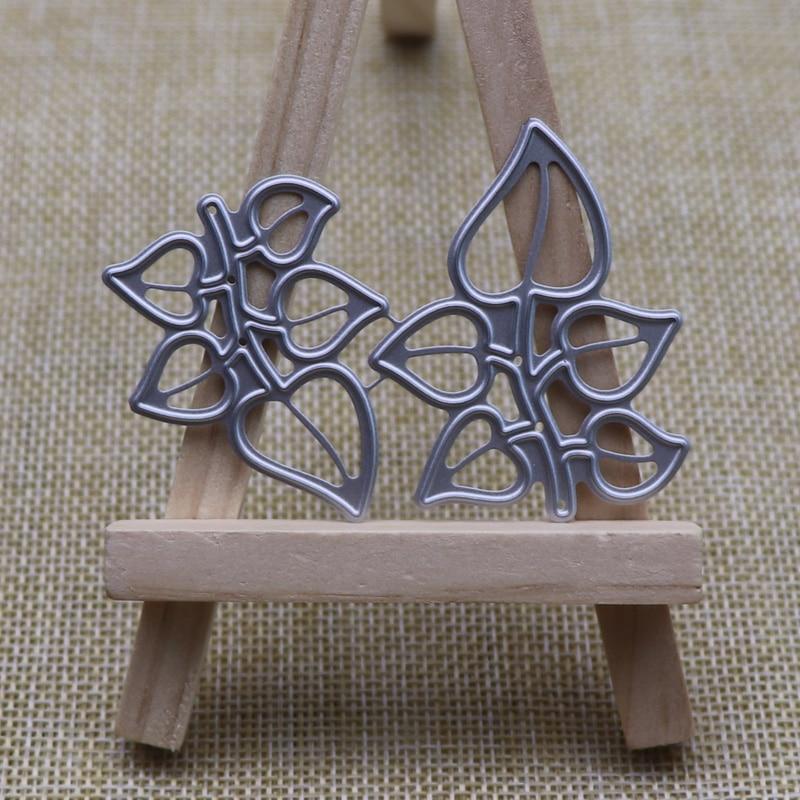 2Pcs/lot Metal Cutting Dies Cut Die Mold Leaves Bud Decor Scrapbook Paper Craft Blade Punch Stencil