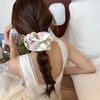 Colorful Floral Scrunchies Satin Hair Ropes Temperament Embroidery Hair Scrunchies  Hair Accessory