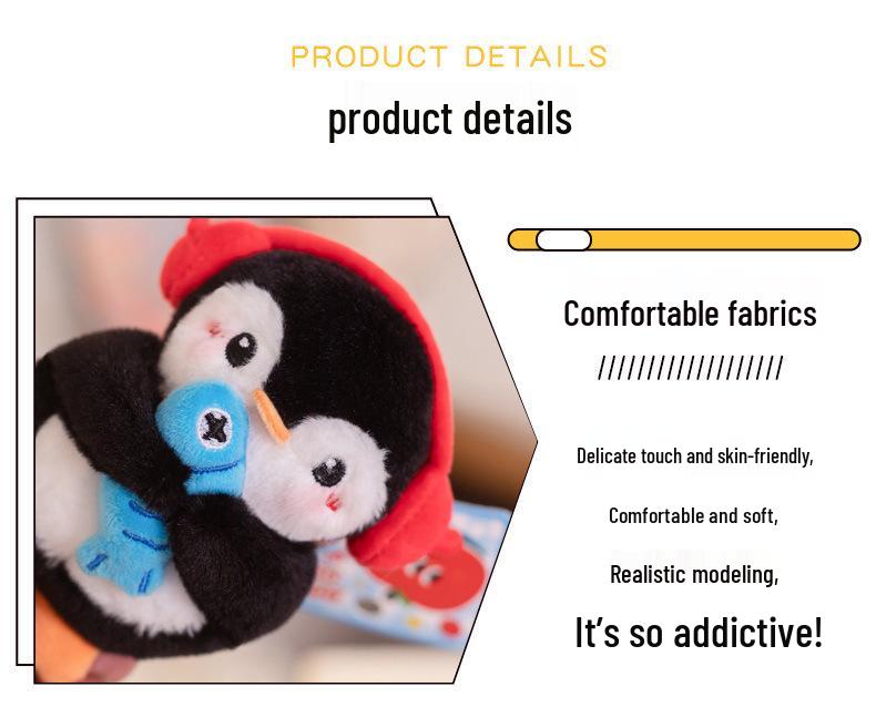 Süßer Winter-Pinguin Plüsch Schlüsselanhänger - Kleiner Rucksack Anhänger Geschenk